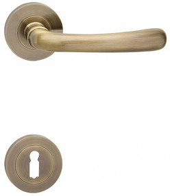Dverné kovanie COBRA DEA-R (OFS - bronz česaný), kľučka-kľučka, WC kľúč, COBRA OFS (bronz česaný)