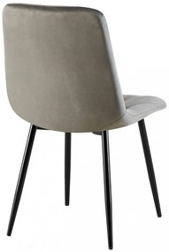 Jedálenská stolička Clairton zamat - antracit