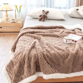 Hrejivá barančeková deka Homa KOBELA CAPPUCCINO