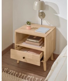 Nočný stolík z kaučukového dreva Kave Home Wari