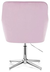 LuxuryForm DESIGN Kreslo AMALFI VELUR na striebornom kríži - levanduľa