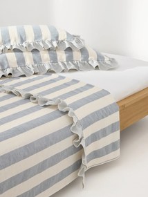 Posteľná plachta z ľanu a bavlny's volánmi Posie