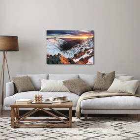 Obraz - Zimná horská panoráma (70x50 cm)