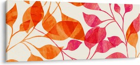 Obraz - Oranžové lístie (120x50 cm)