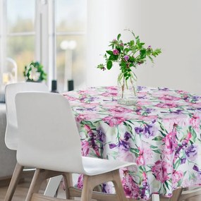 Dekorstudio Vodeodolný okrúhly obrus GARDEN - ružový 150 cm