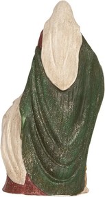 Červeno-zlatá antik vianočné dekorácie Svätá rodina - 15*10*27 cm