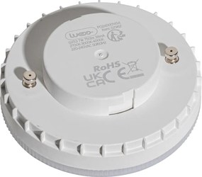 Sada 5 GX53 stmievateľných LED žiaroviek s teplým svetlom 7W 750 lm 2700K-4000K