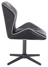 LuxuryForm DESIGN Stolička MILANO MAX na čiernom kríži - čierna