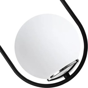 Závesné svietidlo Florence, 2x biele sklenené tienidlo, b/ch, U