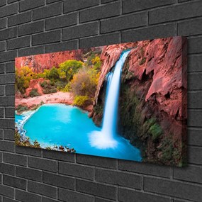 Obraz na plátne Vodopád hory príroda 125x50 cm