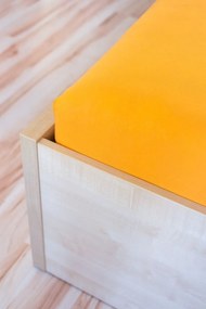 AMIDO-EXQUISIT Oranžová plachta na posteľ Jersey Rozmer: 140 x 200 cm J40_181