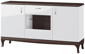 Komoda Massimo 48 165 cm biela/kávová