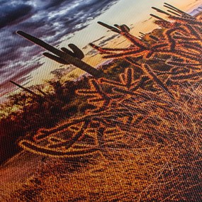 Obraz - Zlatá hodinka púšte (90x60 cm)