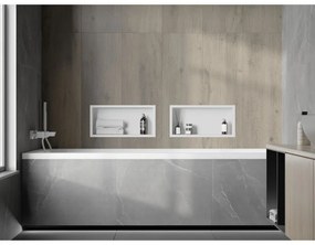 Mexen X-Wall-R, polička na zapustenie na obklad s golierom 45 x 20 cm, biela, 1920452010