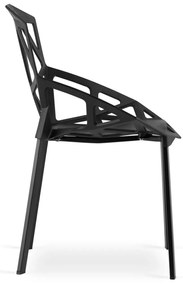 Supplies ESSEN jedálenská plastová stolička - čierna
