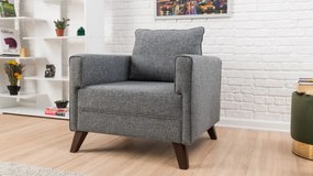 Kreslo Bella 82 cm šedé