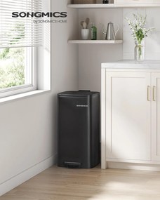 Kuchynský kôš 30 l s vnútorným vedrom, mäkké zatváranie, 34 x 28,5 x 54,4 cm, čierny