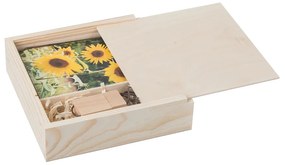 ČistéDrevo Drevená krabička na fotografie vo formáte 13x18 cm