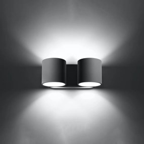 Sollux Lighting Nástenné svietidlo ORBIS 2 sivé