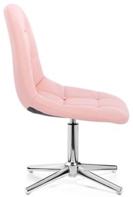 LuxuryForm DESIGN Stolička SAMSON na striebornom kríži - ružová