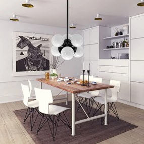 Toolight - Stropná lampa APP904-6CP, čierna, OSW-03203