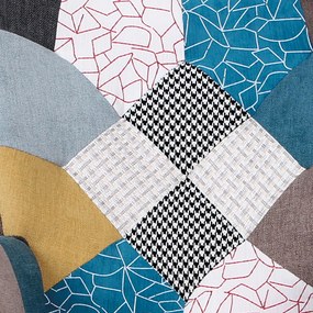 Sconto Kreslo s podnožkou GUNNAR patchwork