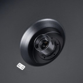 Čierne závesné svietidlo ø 35 cm Vito – Sollux