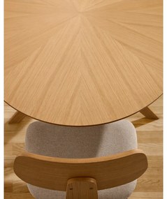 Jedálenský stôl s doskou v dubovom dekore 110x180 cm Naanim – Kave Home