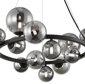 Luster na lanku MILA 14xG9/9W/230V čierna/šedá