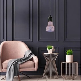 Luster na lanku TERRAZZO 1xE27/60W/230V pr. 12 cm červená