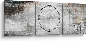 Obraz - Abstraktné textúrované plátno (s hodinami) (90x30 cm)