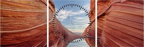 Obraz - Vermilion Cliffs Arizona (s hodinami) (90x30 cm)