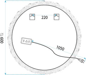 Tutumi Tutumi, LED zrkadlo 60cm YH-3561, HOM-01503