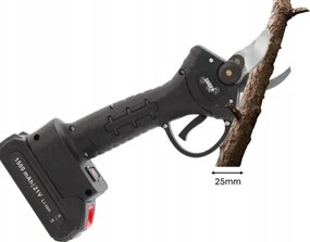 Akumulátorové nožnice na konáre 25 mm – dve batérie, nabíjačka, kufrík