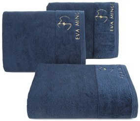 BAVLNENÝ UTERÁK EVA MINGE GAJA 30X50 CM TMAVOMODRÁ