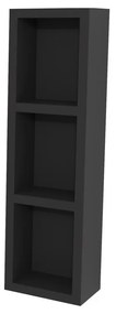 Mereo Aira, kúpeľňová skrinka 20 cm, horná, policová, Multidecor, Čierna Supermat, MER-CN796SCIPM