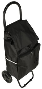 Nákupná taška na kolieskach s rámom 95 cm čierna