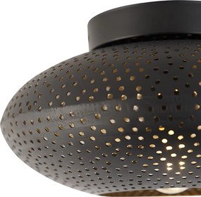 Orientálne stropné svietidlo čierne so zlatom 25 cm - Radiance