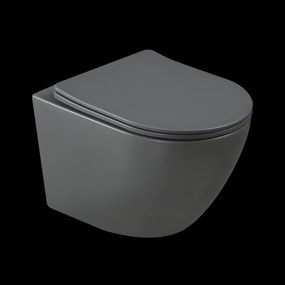 Invena Tavro, závesná misa 490x360x350 mm + WC sedadlo, QFS, šedá, INV-CE-71-007-Y