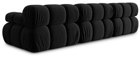 Čierna zamatová pohovka 282 cm Bellis – Micadoni Home
