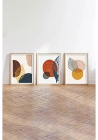 SADA 3x Obraz vo fotorámčeku 50x70 cm pestrofarebná