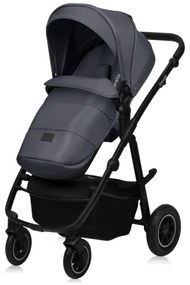 Lionelo - Kombinovaný kočík 2 v 1 AMBER PLUS Šedý grafit