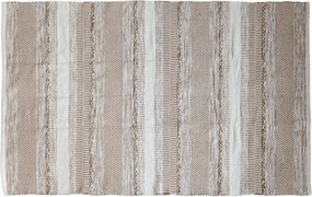 Bavlnený koberec s hnedo-béžovým vzorom – 180*120 cm