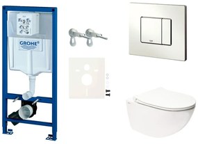 Cenovo zvýhodnený závesný WC set Grohe do ľahkých stien / predstenová montáž + WC SAT Infinitio SIKOGRSINF2S