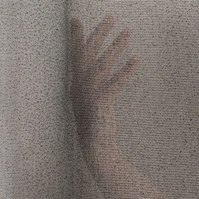 Tmavosivá sieťovinová záclona AISHA ukončená olovkom  - šité na mieru