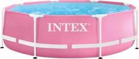 Záhradný bazén s konštrukciou Intex 244x76 cm Ružový 2843L