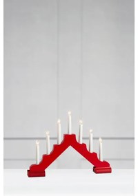 Markslöjd 706050 - LED Vianočný svietnik EVELIN 7xLED/0,06W/6xAA biela