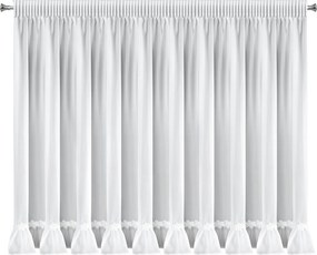 VIANOČNÁ ZÁCLONA NA PÁSKE FLAKE 350X160 CM BIELA