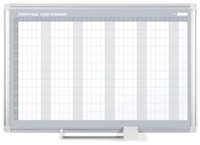 Ročná plánovacia tabuľa na stenu LUX, magnetická, dni, 900 x 600 mm