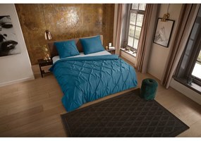 Predĺžené obliečky na jednolôžko z mikrovlákna v petrolejovej farbe 140x220 cm Pure Elegance – Good Morning